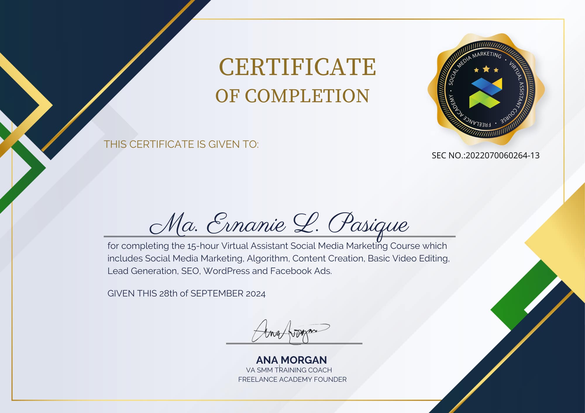 Virtual Assistance Social Media Marketing Course with SMM, Algorithm, Content Creation, Basic Video Editing, Lead Generation, SEO Wordpress and Facebook Ads.