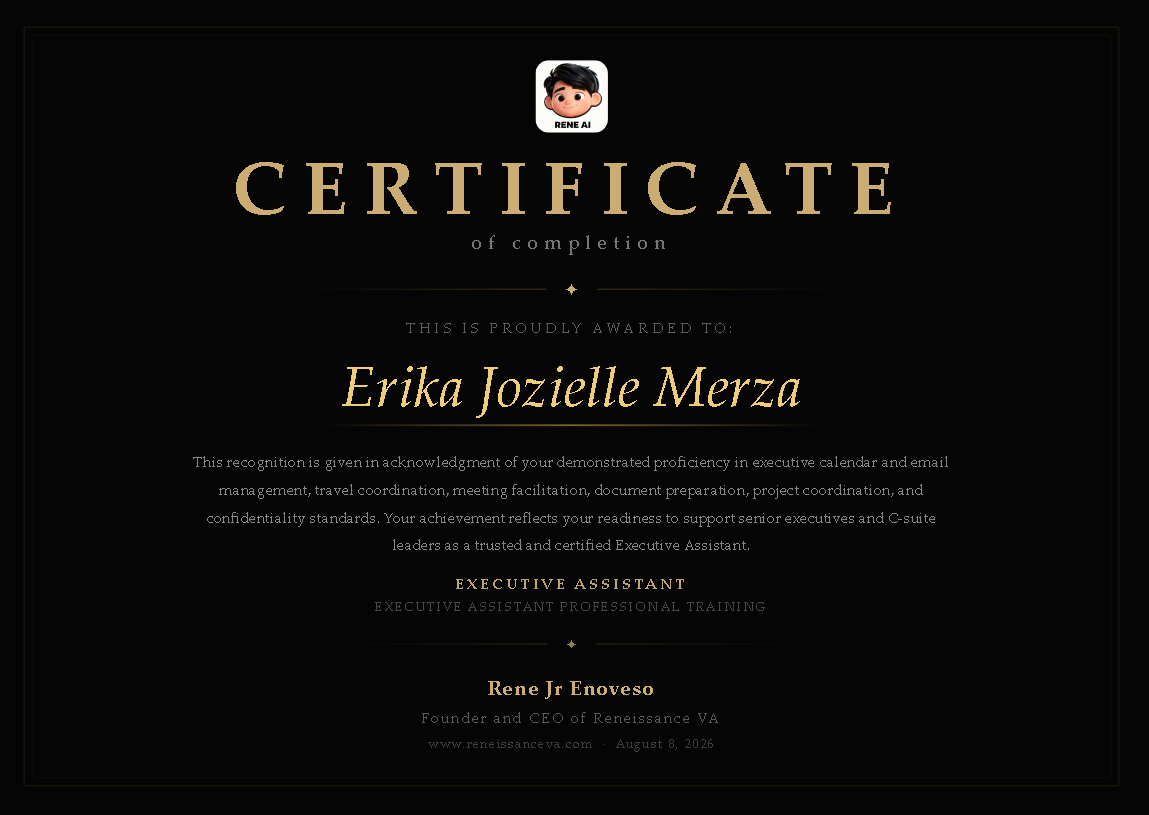 Executive Assistant Certificate